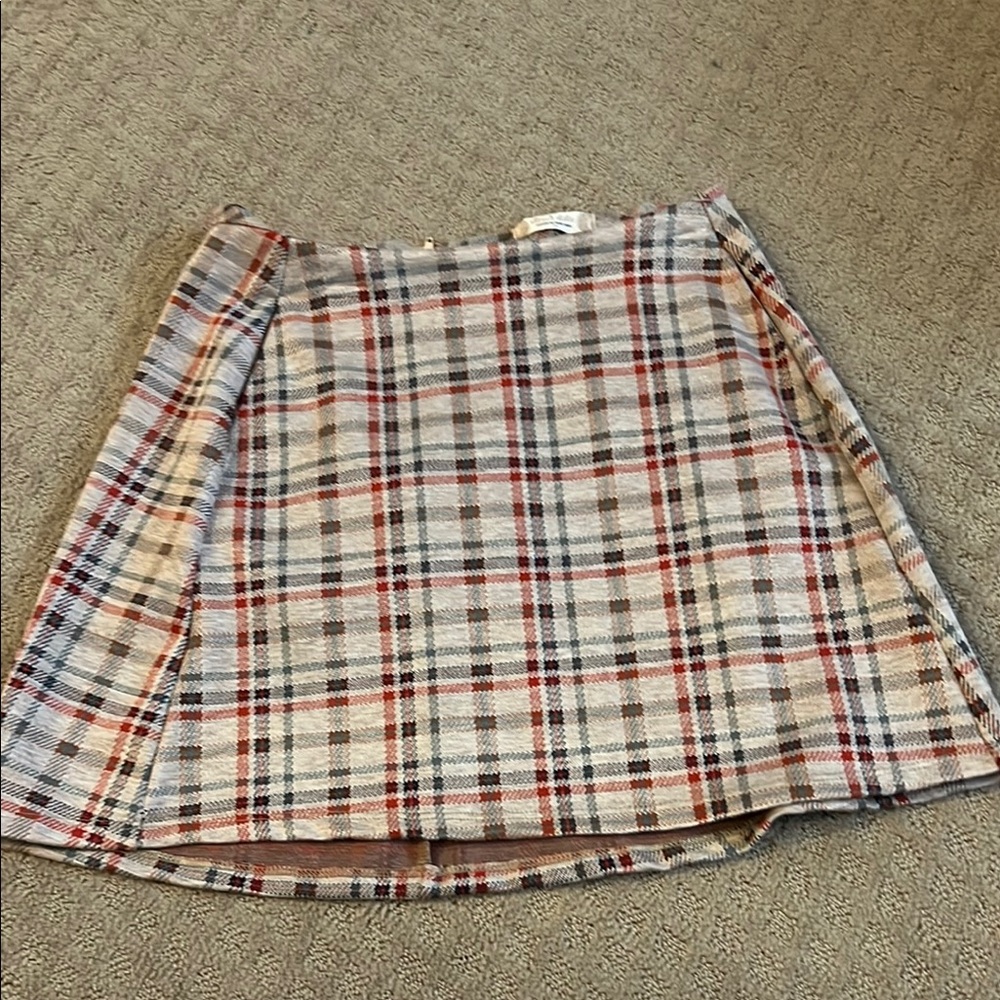 Altar'd State Cream A-Line Mini Skirt Casual